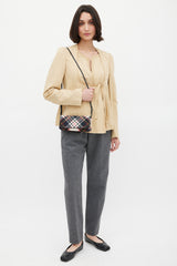 Dries Van Noten Black & Multicolour Plaid Crossbody Flap Bag