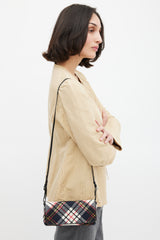 Dries Van Noten Black & Multicolour Plaid Crossbody Flap Bag