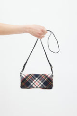 Dries Van Noten Black & Multicolour Plaid Crossbody Flap Bag