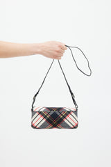 Dries Van Noten Black & Multicolour Plaid Crossbody Flap Bag