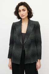 Dries Van Noten Black & Multicolour Striped Blazer