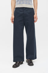 Dries Van Noten Black & Pink Pinstripe Wide Leg Trouser