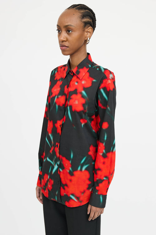 Dries Van Noten Floral Button Up Shirt