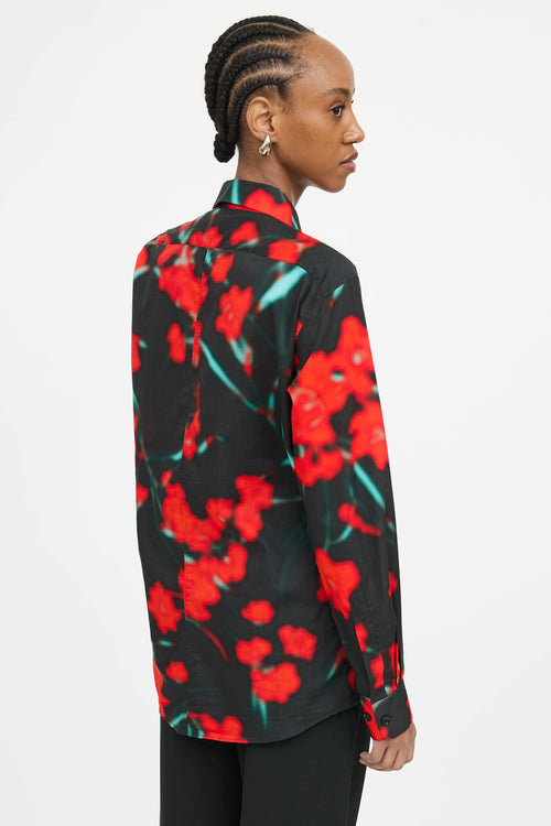 Dries Van Noten Floral Button Up Shirt