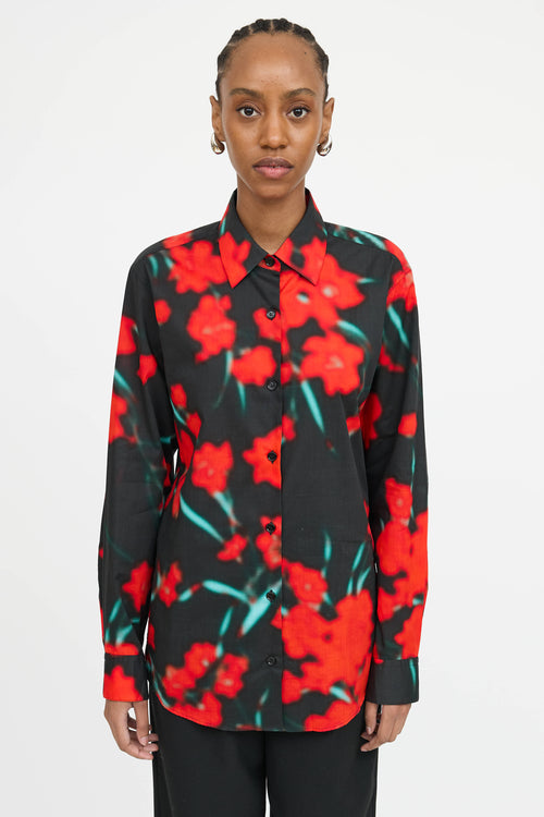 Dries Van Noten Floral Button Up Shirt