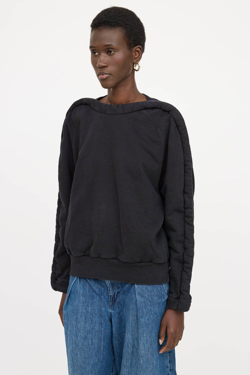 Dries Van NotenBlack Cotton Padded Sweater