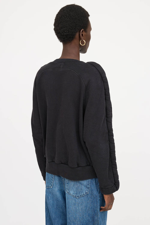 Dries Van NotenBlack Cotton Padded Sweater