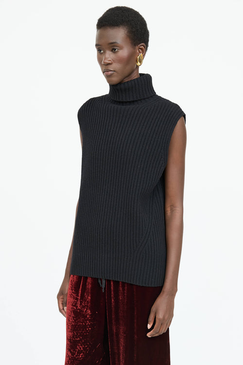 Dries Van Noten Wool Sleeveless Turtleneck Vest