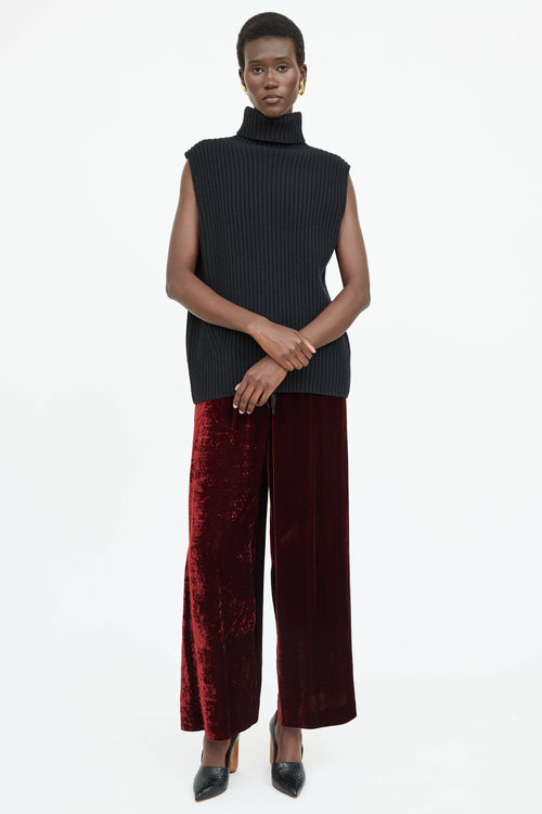 Dries Van Noten Wool Sleeveless Turtleneck Vest