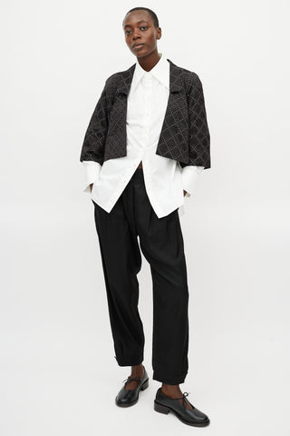 Dries Van Noten Black & White Checkered Jacket