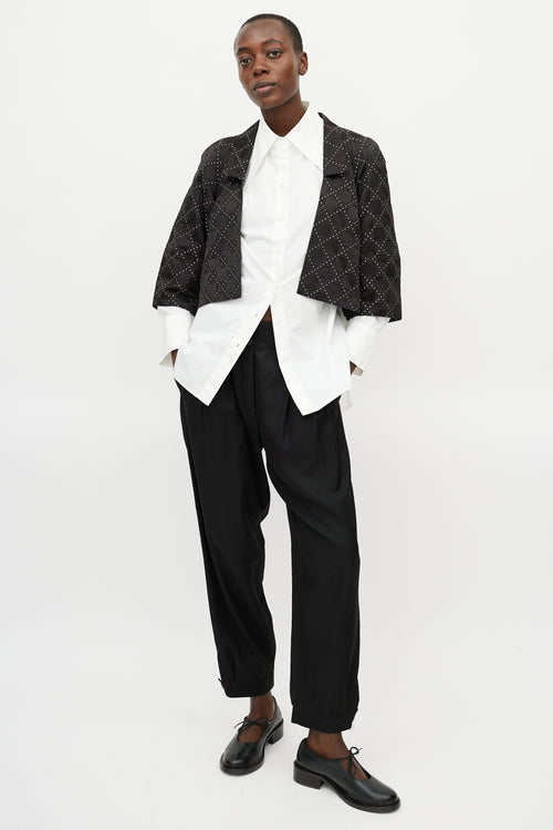 Dries Van Noten Black & White Checkered Jacket
