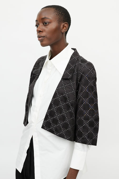 Dries Van Noten Black & White Checkered Jacket