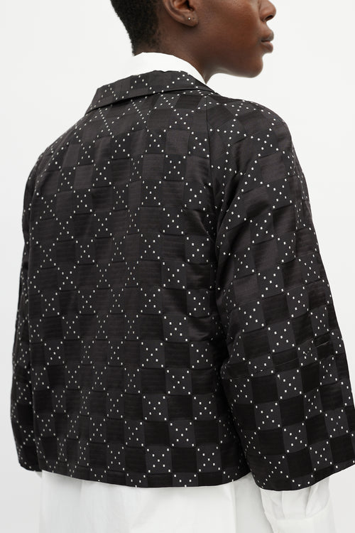 Dries Van Noten Black & White Checkered Jacket