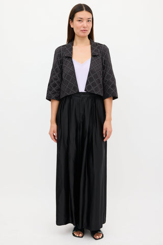 Dries Van Noten Black & White Geometric Open Blazer