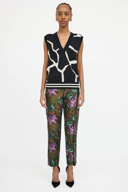 Dries Van Noten Wool Pattern Vest