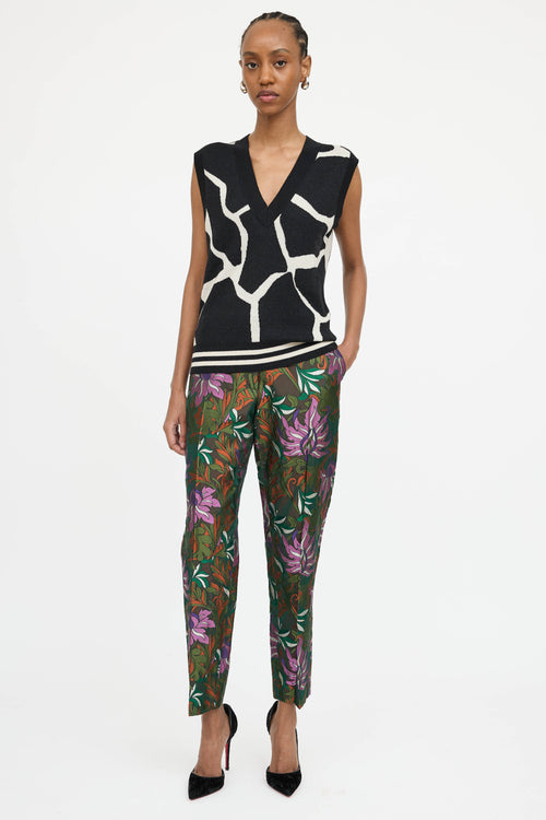 Dries Van Noten Wool Pattern Vest