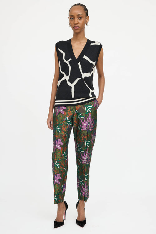 Dries Van Noten Wool Pattern Vest