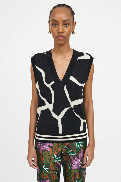Dries Van Noten Wool Pattern Vest