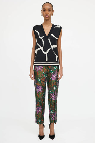 Dries Van Noten Wool Pattern Vest