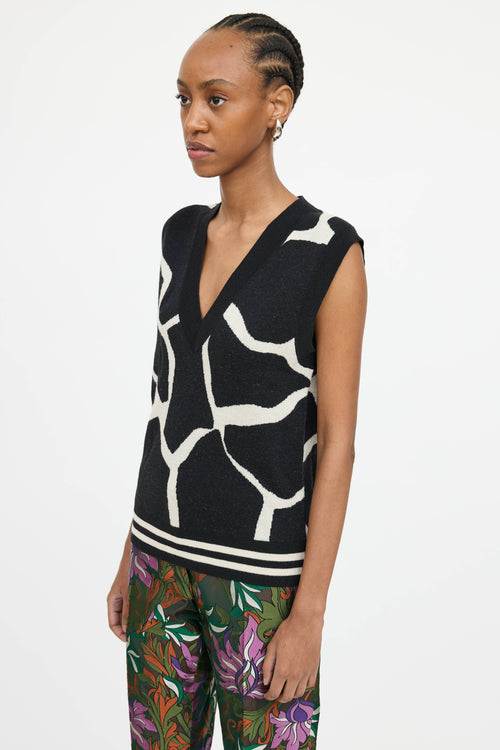 Dries Van Noten Wool Pattern Vest