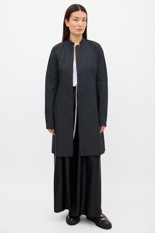 Dries Van Noten Black & White Woven Long Jacket