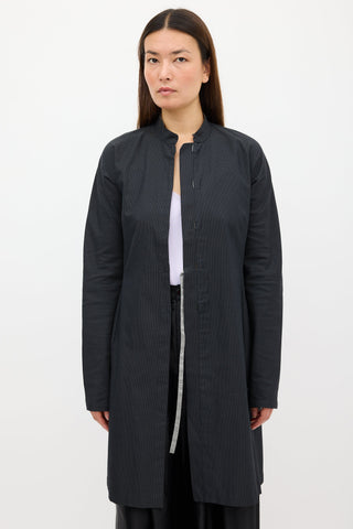 Dries Van Noten Black & White Woven Long Jacket