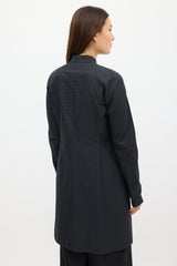 Dries Van Noten Black & White Woven Long Jacket