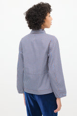Dries Van Noten Blue & Brown Cotton Check Jacket