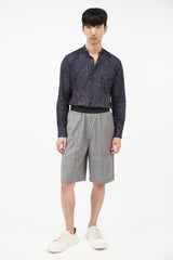 Dries Van Noten Blue & Brown Print Shirt