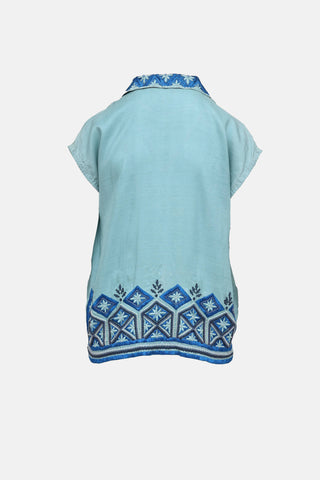 Dries Van Noten Silk Embroidered Top