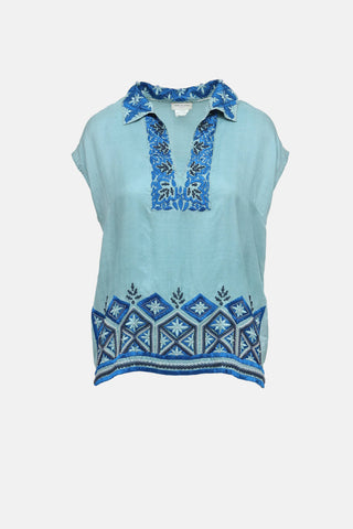 Dries Van Noten Silk Embroidered Top
