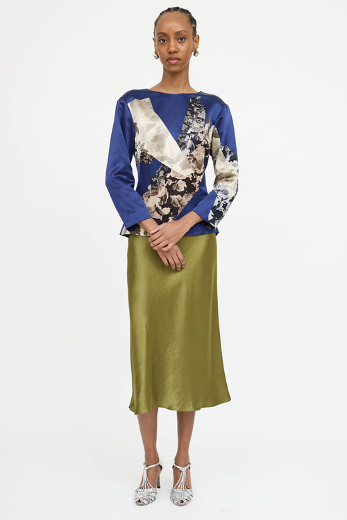 Dries Van Noten Darted Floral Top