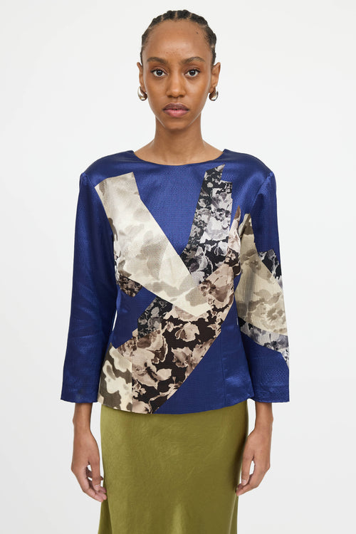 Dries Van Noten Darted Floral Top