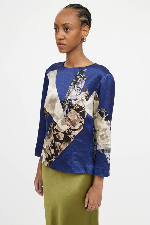 Dries Van Noten Darted Floral Top