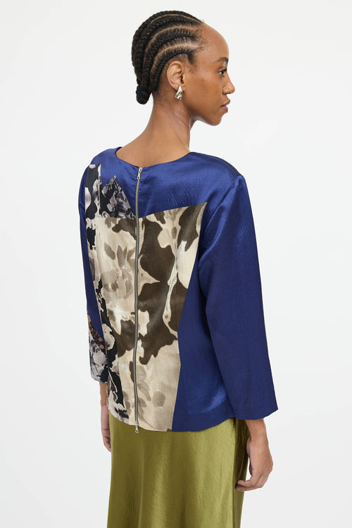Dries Van Noten Darted Floral Top