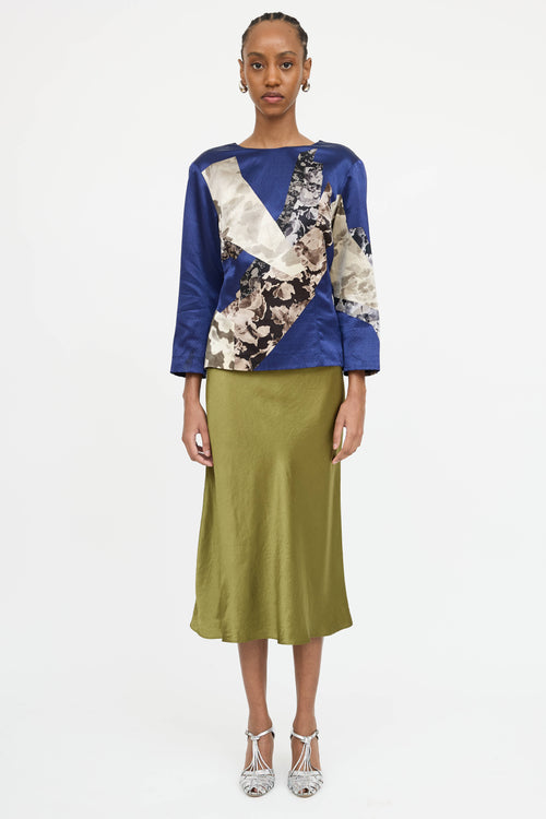 Dries Van Noten Darted Floral Top