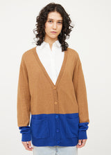 Dries Van Noten Brown & Blue Button Long Sleeve Cardigan