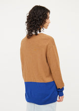 Dries Van Noten Brown & Blue Button Long Sleeve Cardigan