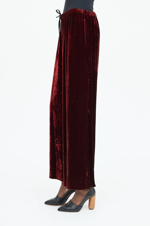 Dries Van Noten Velvet Wide Leg Pant