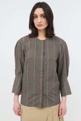 Dries Van Noten Clarissa Check Blouse