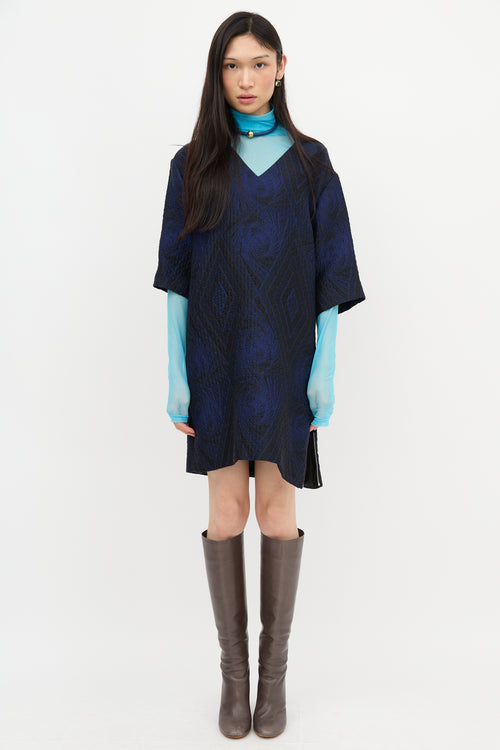 Dries Van Noten Cloque Zip Dress