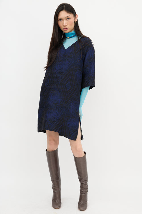 Dries Van Noten Cloque Zip Dress