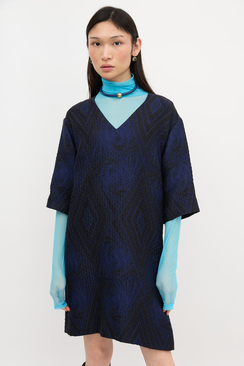 Dries Van Noten Cloque Zip Dress