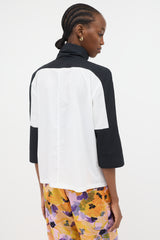 Dries Van Noten Colour Block High Collar Shirt