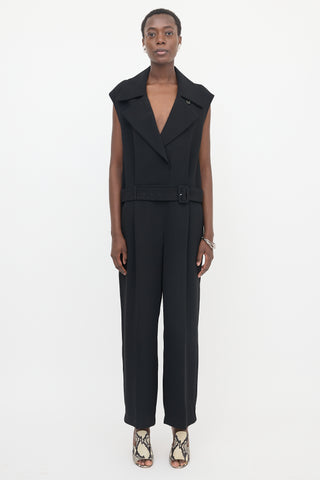 Dries Van Noten Crepe Belted Jumpsuit