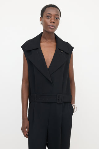 Dries Van Noten Crepe Belted Jumpsuit
