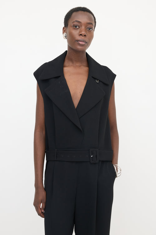 Dries Van Noten Crepe Belted Jumpsuit