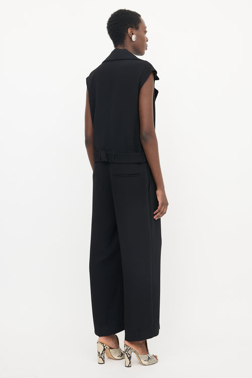 Dries Van Noten Crepe Belted Jumpsuit