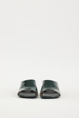 Dries Van Noten Green Patent Leather Mule
