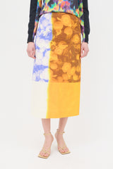 Dries Van Noten Dip Dyed Floral Skirt